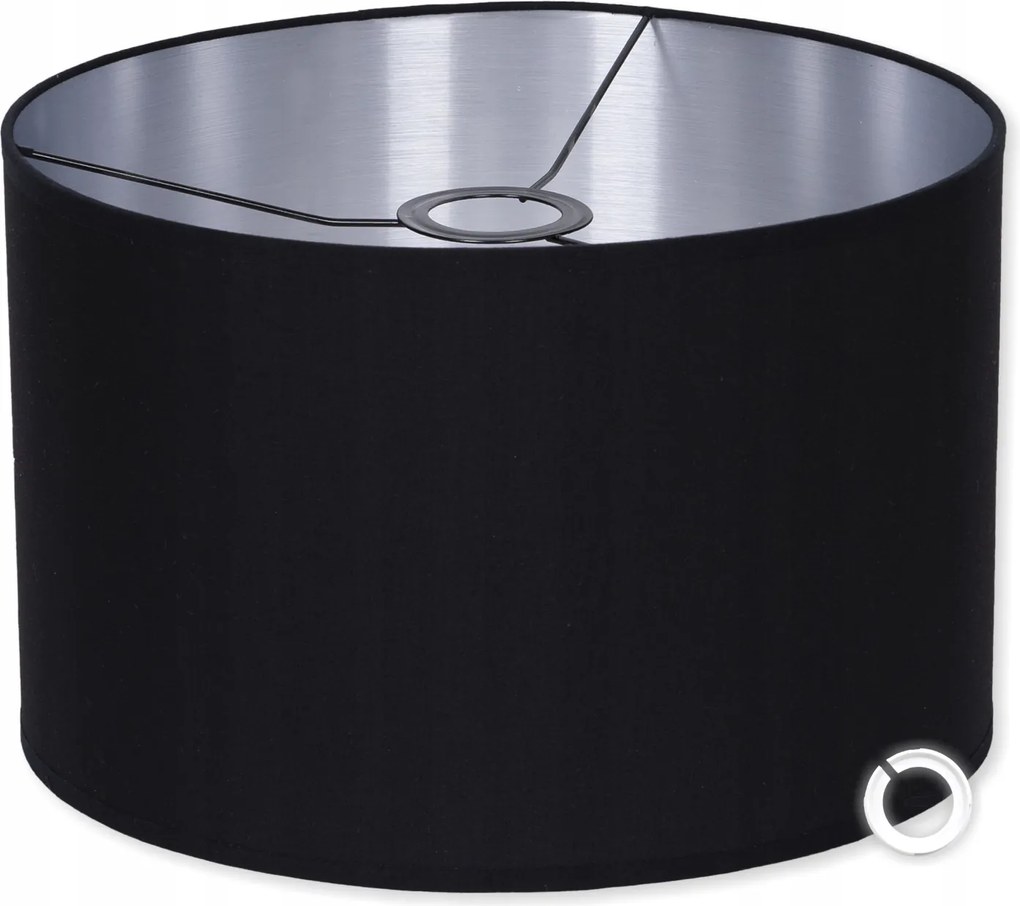 Függő álló lámpabúra Fekete Ezüst 35