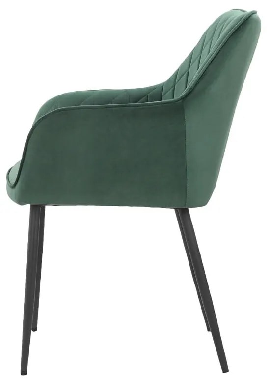 Zöld kárpitozott étkezőfotel szett 2 db-os Elvira – Støraa