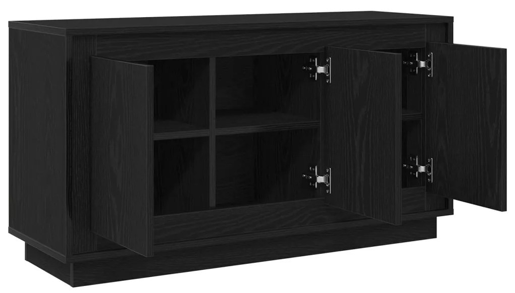 Oldalszekrény Fekete Tölgy 102x35x55 cm Mérnöki Fa