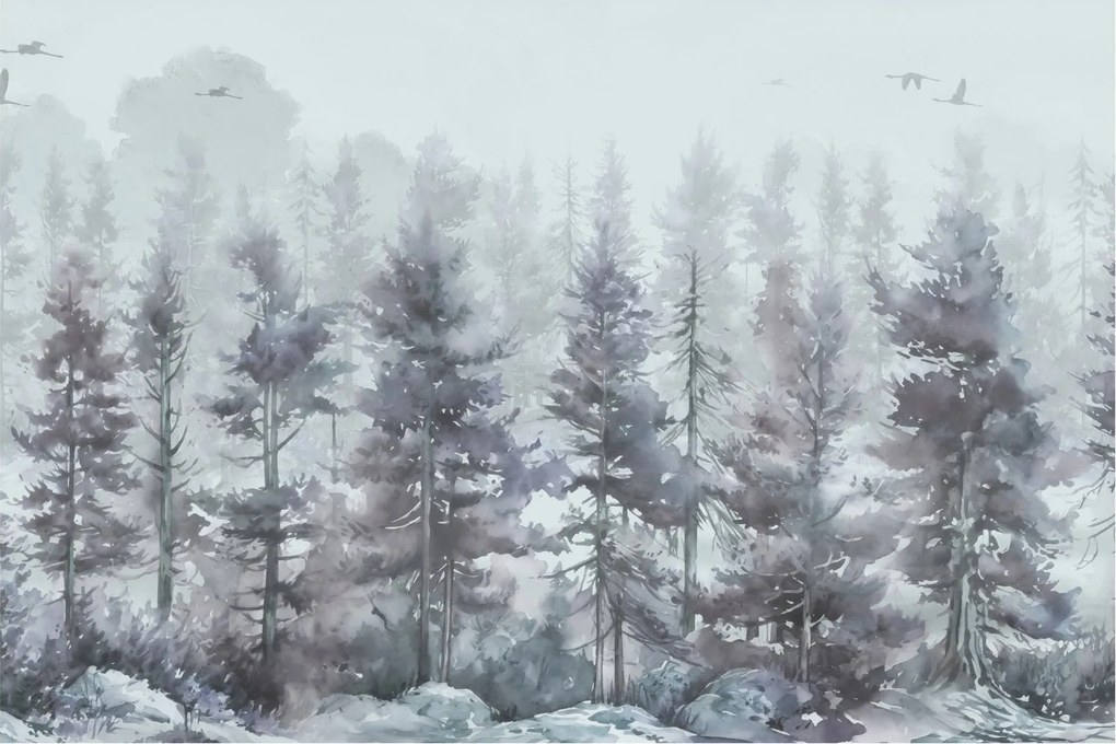 Kép - Fenyőerdő II., akvárium (90x60 cm)
