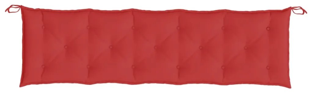 2 db piros oxford szövet kerti padpárna 180 x 50 x 7 cm