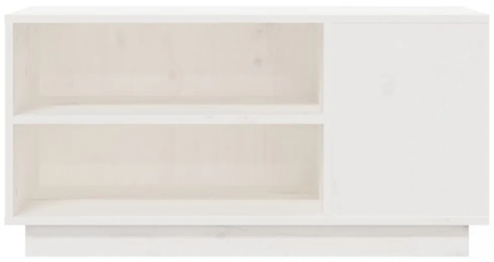 fehér tömör fenyőfa TV-szekrény 80 x 35 x 40,5 cm