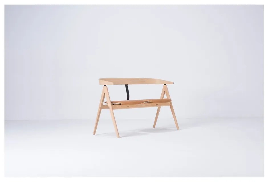 Ava tölgyfa pad bőr ülőkével - Gazzda