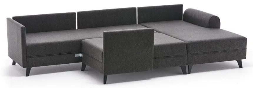 Antracitszürke sarokkanapé (U alakú) Belen – Balcab Home