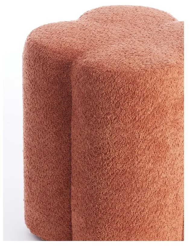 Narancssárga buklé puff Nalani – Light & Living