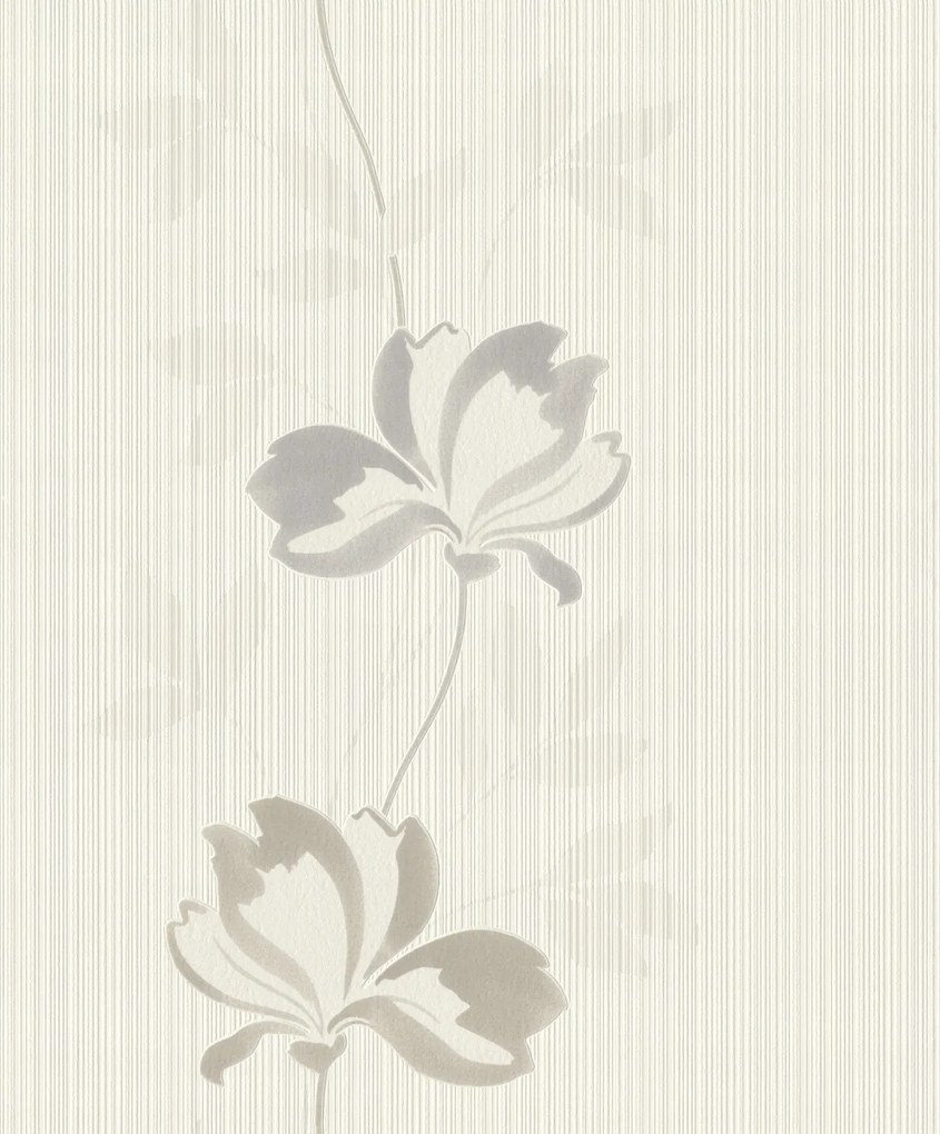 Fehér virágmintás fali tapéta 808216 Rasch