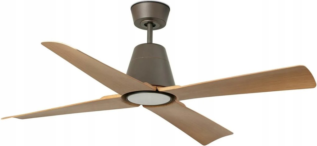 Faro Typhoon M Led mennyezeti ventilátor, DC motor, IP44, fa/barna, Led