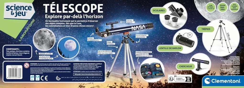 NASA teleszkóp szett Science & Play Clementoni
