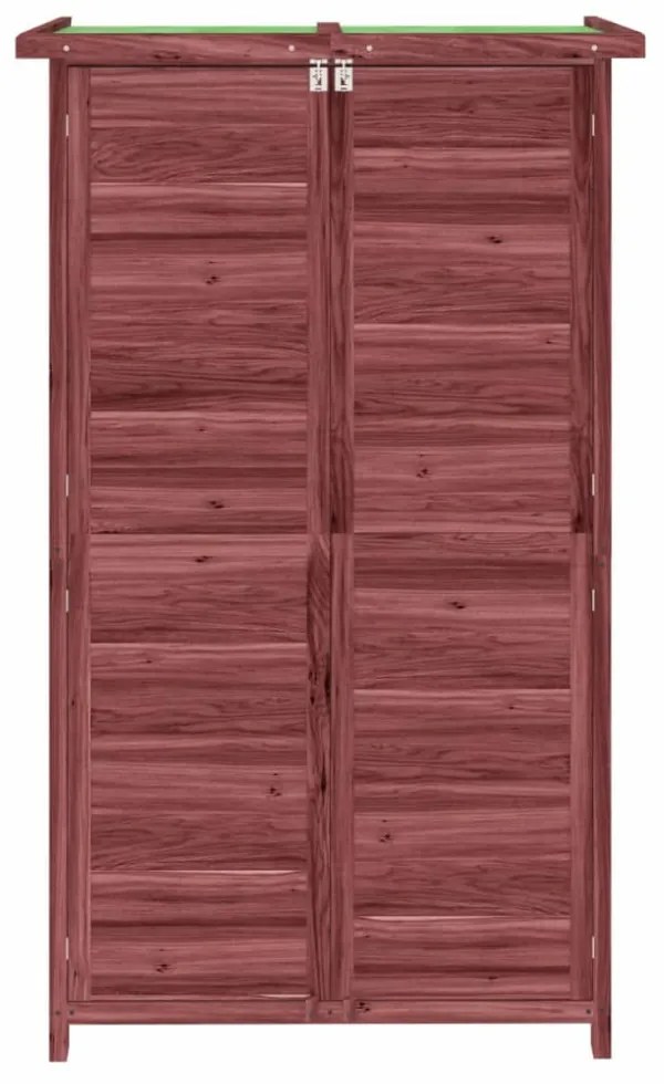 mokka színű tömör fenyőfa kerti szerszámtároló 83 x 57 x 140 cm