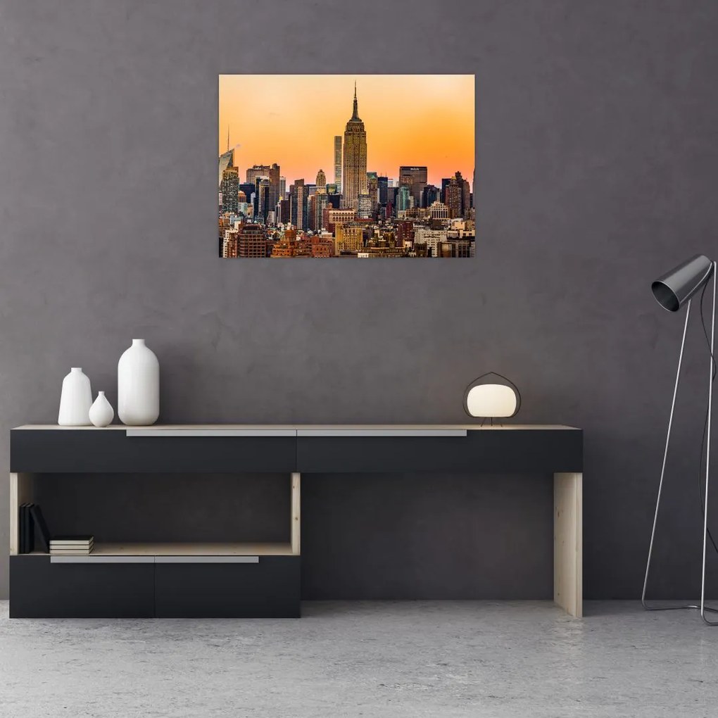 New York képe (üvegen) (70x50 cm)