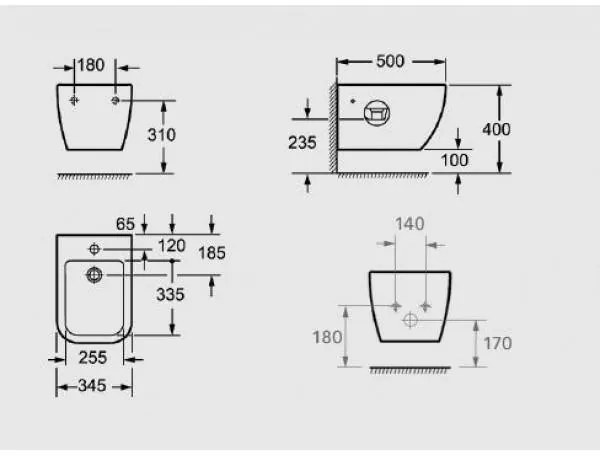 AREZZO design OHIO függesztett bidet AR-203