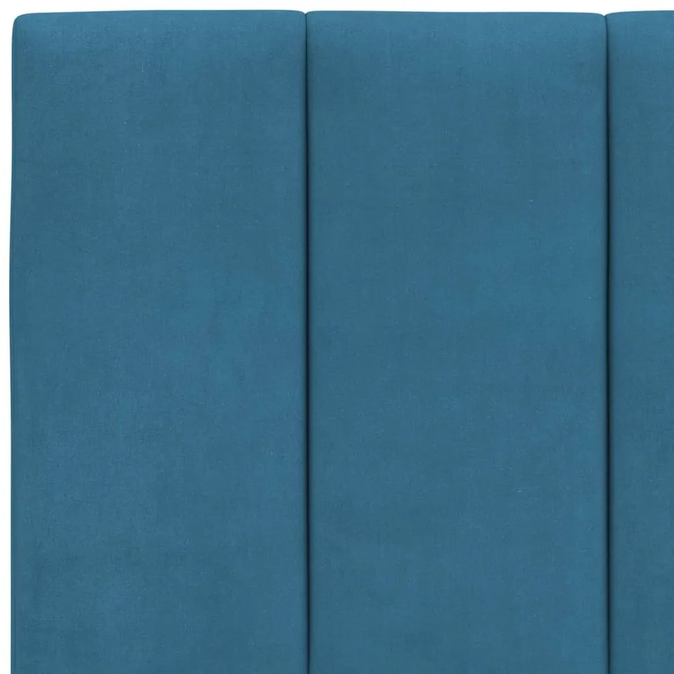 kék bársony ágykeret matrac nélkül Hanko 160 x 200 cm