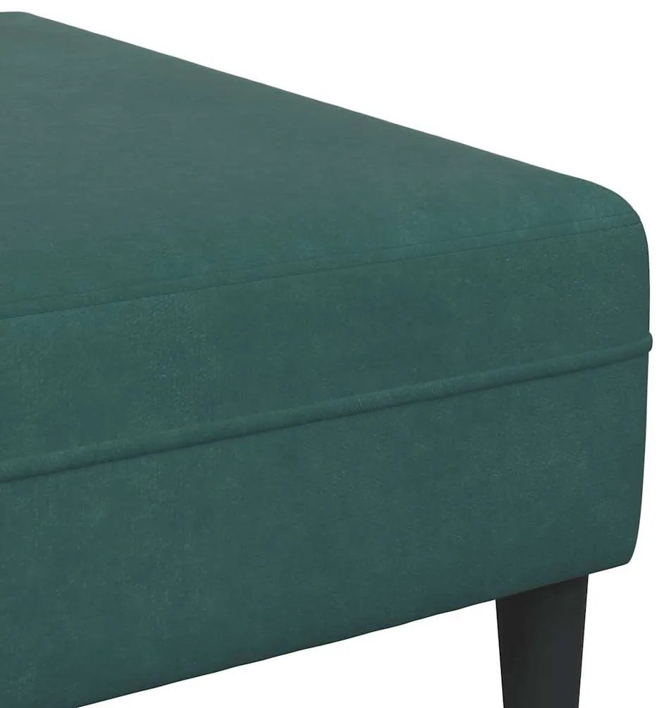 Kanapé Szett 3 pcs Sötétzöld Bársony