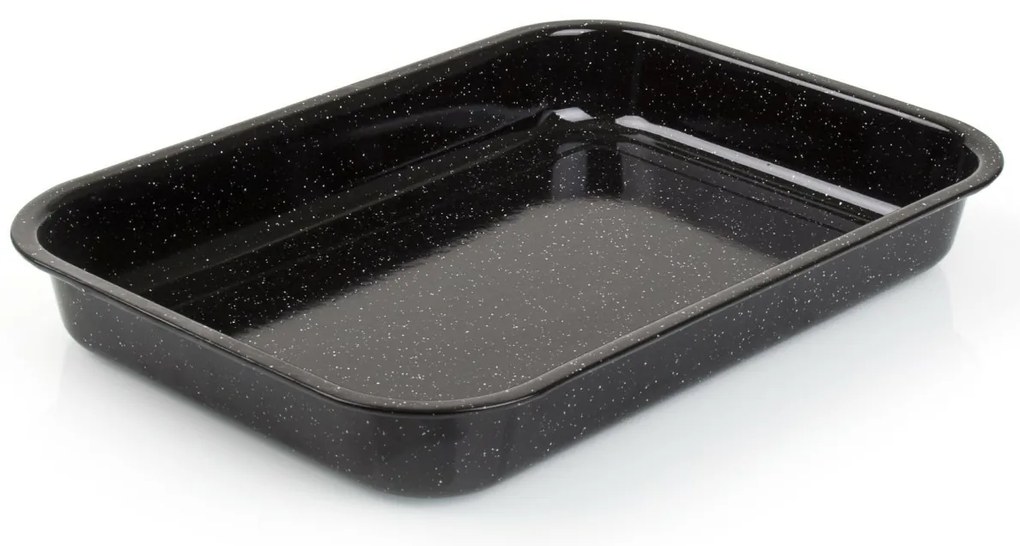 Banquet CULINARIA Black zománcozott sütőteps 42 x29 x 6 cm, L