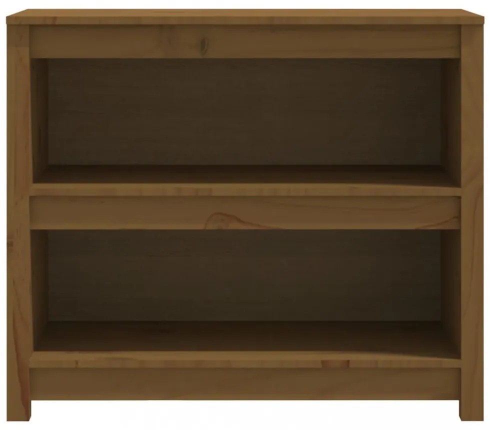 mézbarna tömör fenyőfa faliszekrény 80x35x68 cm
