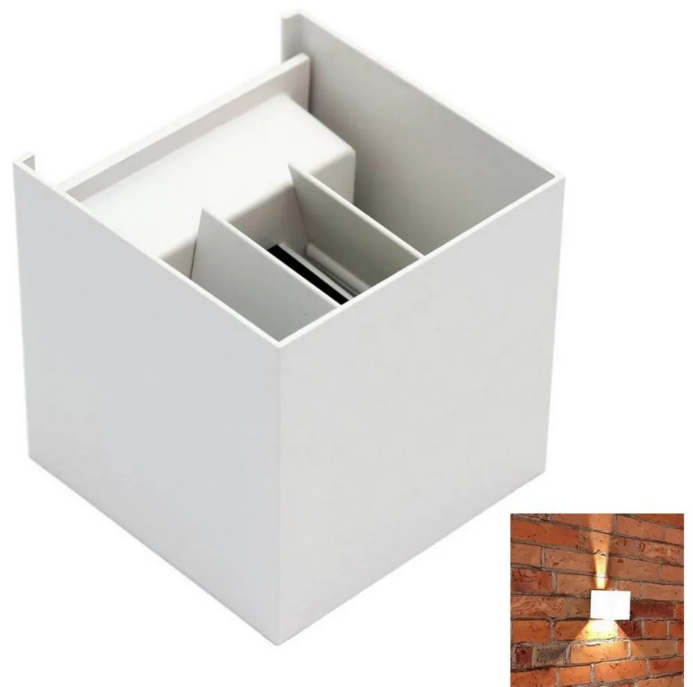 LED Kültéri fali lámpa 2xLED/3W/230V IP54 fehér