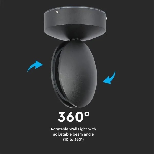 LED Kültéri fali lámpa LED/7W/230V 4000K IP65 fekete