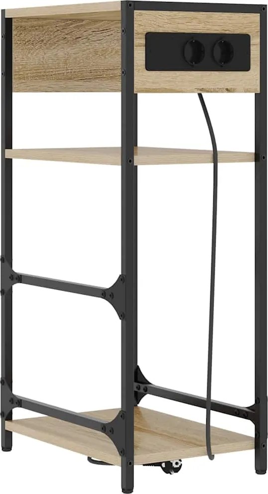 vidaXL Éjjeliszekrény Sonoma tölgy 40 x 27 x 76 cm Faanyag