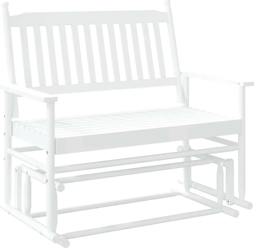 vidaXL fehér tömör nyárfa hintapad 118 x 70 x 104,5 cm
