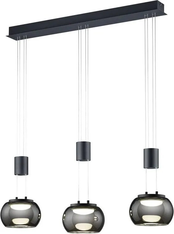 TRIO 342010332 MADISON Többágú Függesztett Lámpa Fekete LED IP20