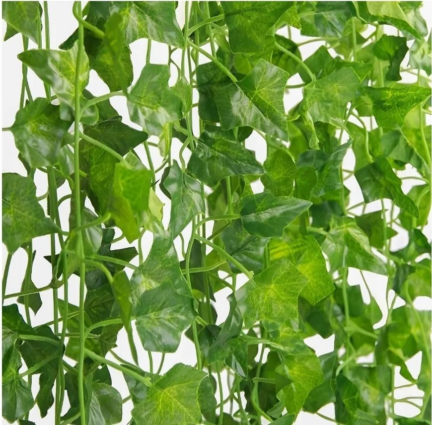 12x Mesterséges Borostyán Falikép Erkély Terasz Girland Mesterséges Levelek 25M