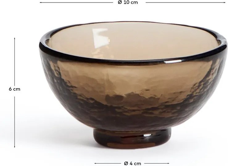 Barna üveg tálka Sileia – Kave Home