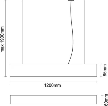 Kábelre függeszthető LED csillár LED/55W/230V 3000/4000/6500K 120 cm fehér