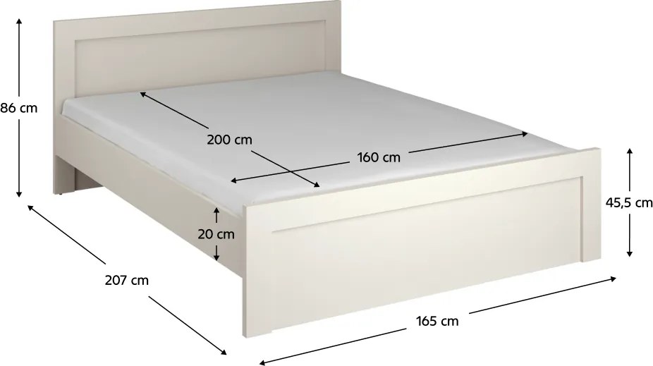 Ágy, 160x200, kasmír, KAROS