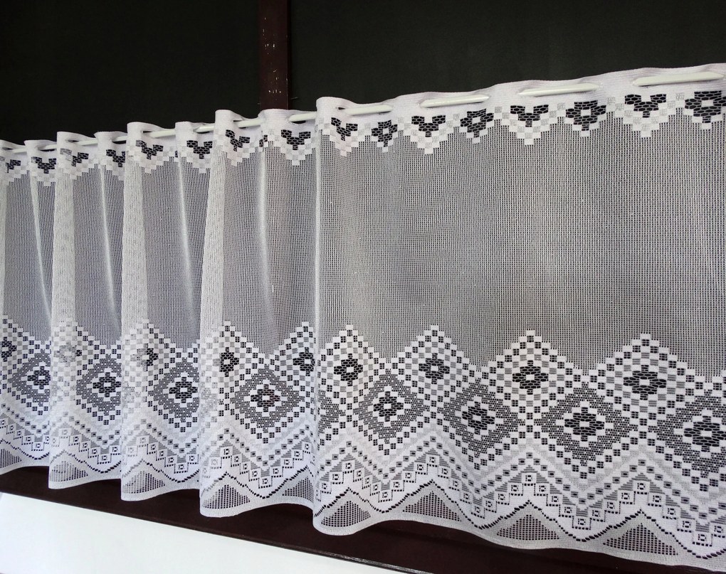 Mg Irigység Függöny fehér 2/410 200x60cm Kész Szegély M Akció