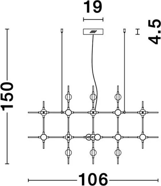 NOVALUCE 9180630 Modern Led Függesztett Lámpa LED IP20