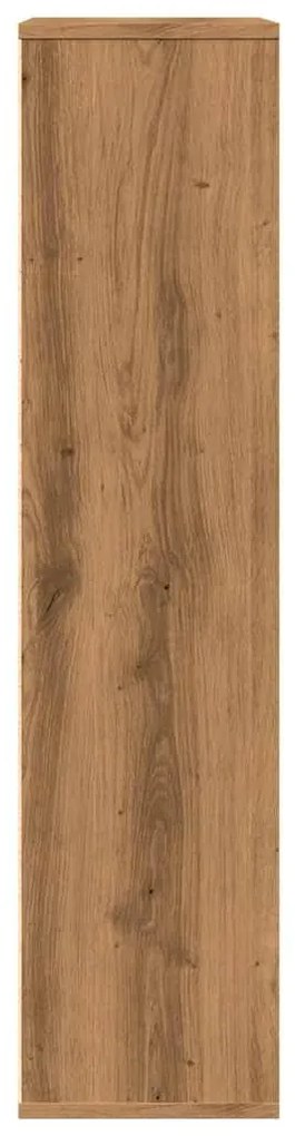 kézműves tölgy színű könyvszekrény 50 x 25 x 104 cm