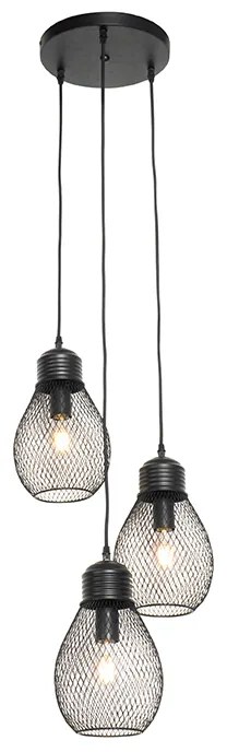 Design lógólámpa fekete 3-lámpás - Raga