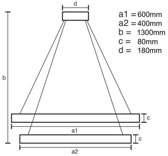 LED állítható fényerejű kristály csillár kábellel LED/70W/230V + DO
