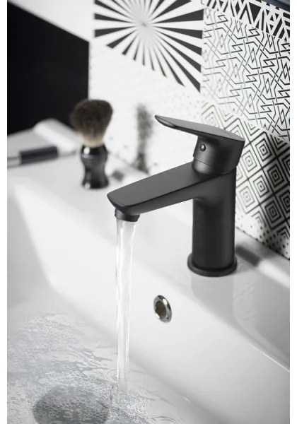 Aqualine - Mosdócsap LOTTA matt fekete