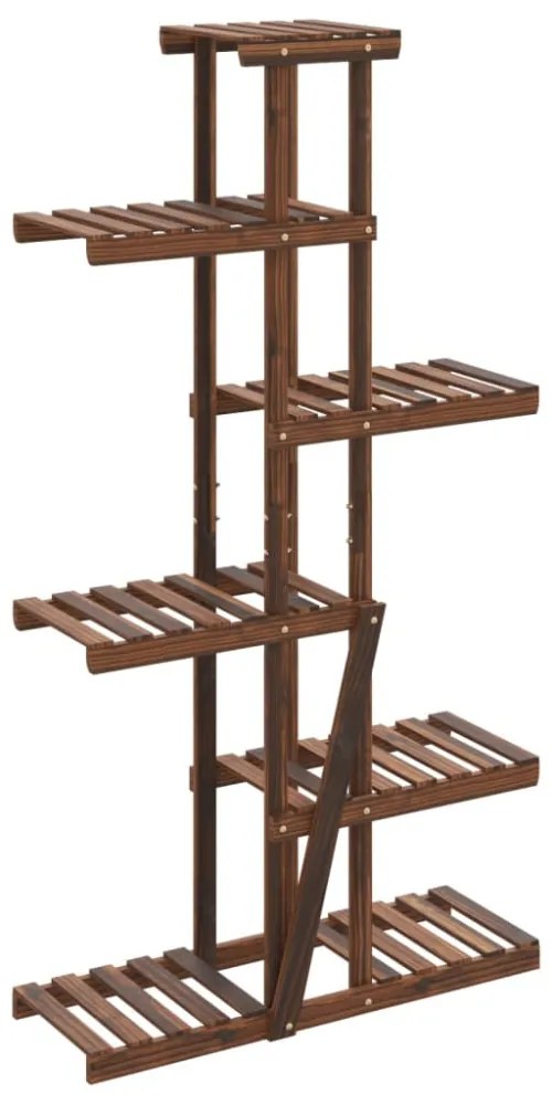 tömör fenyőfa virágtartó állvány 75x25x140,5 cm
