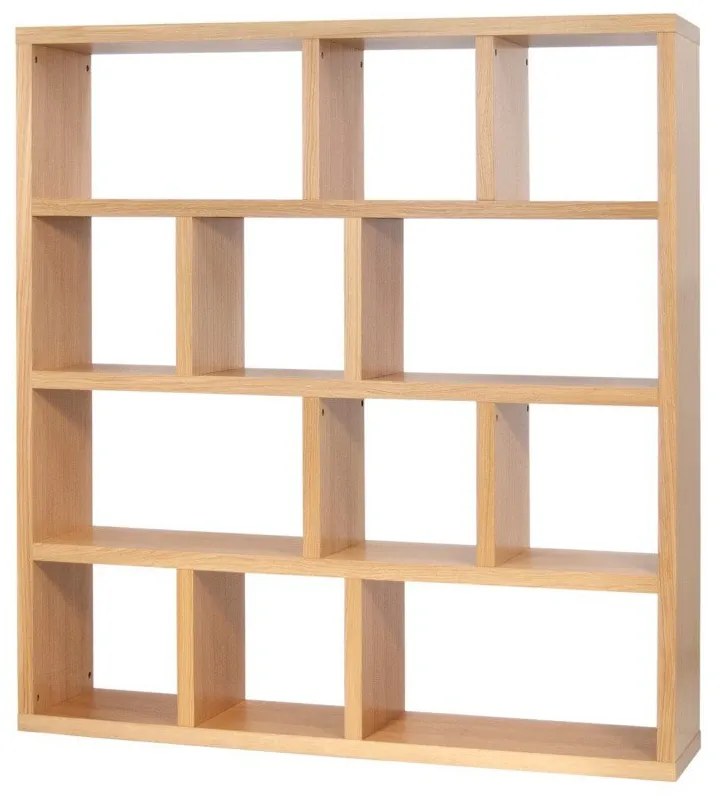 Barna könyvespolc tölgyfa dekorral 150x159 cm Berlin – TemaHome