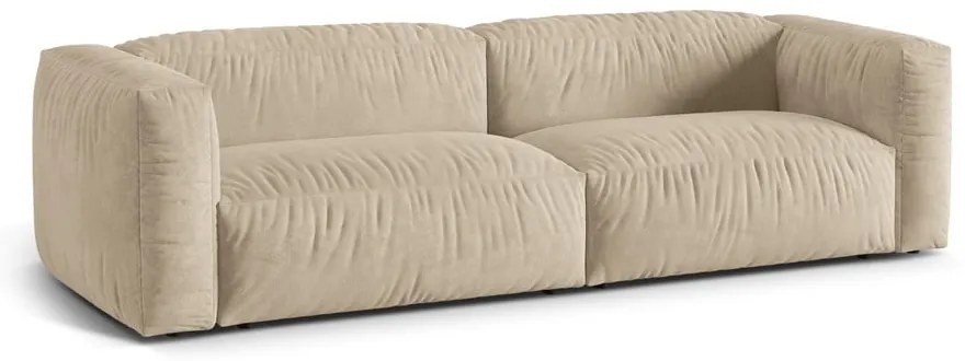 Bézs bársony moduláris kanapé 240 cm Martina – Micadoni