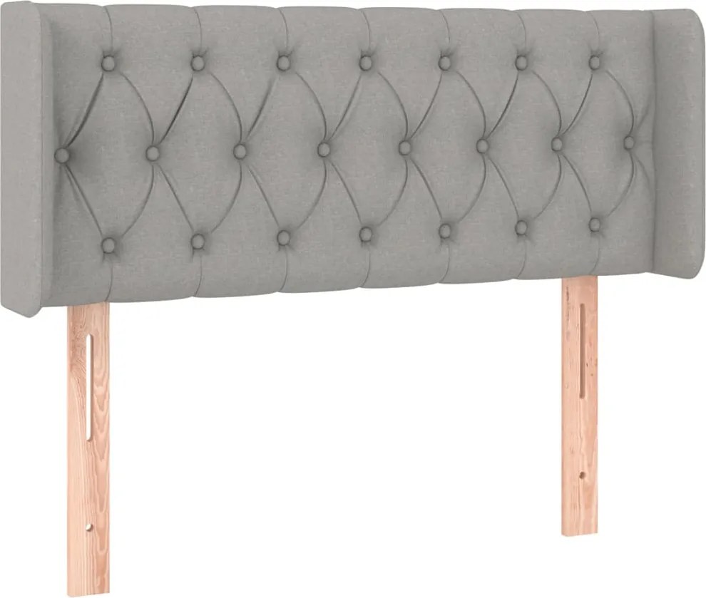 vidaXL világosszürke szövet fejtámla 93x16x78/88 cm