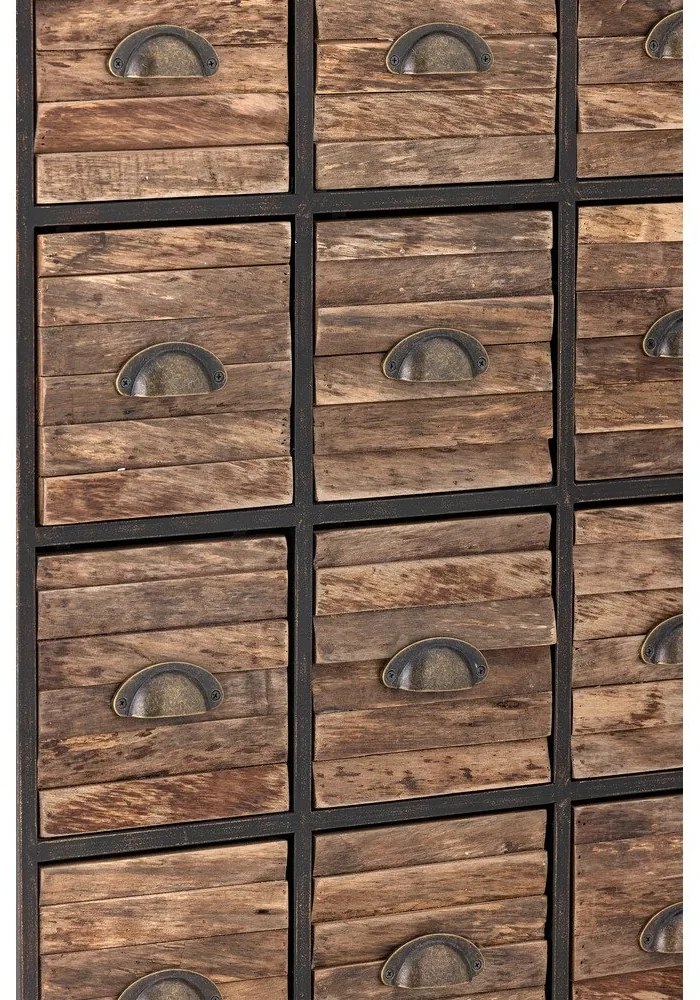 Fekete-barna fém komód 60,5x92x33,5 cm Matteo – Bloomingville