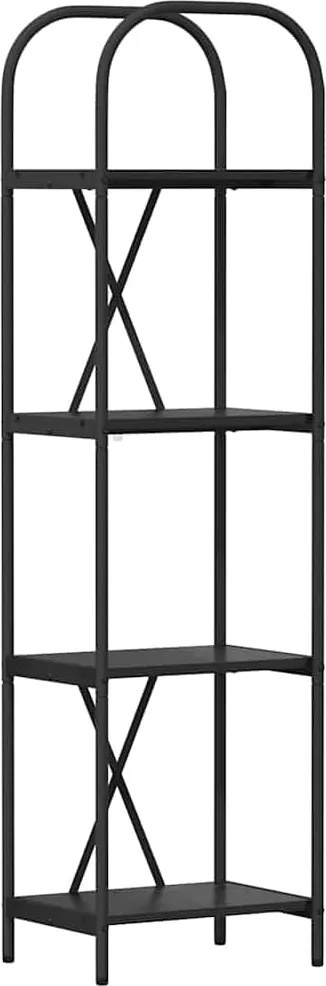 vidaXL Könyvespolc Fekete tölgy 40 x 30 x 146 cm Faanyag