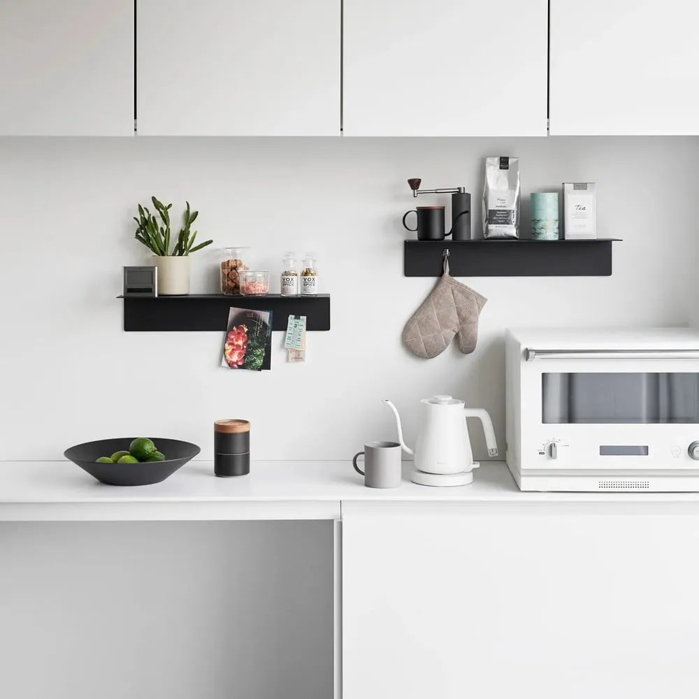 Fekete fém fali polc 50 cm – YAMAZAKI