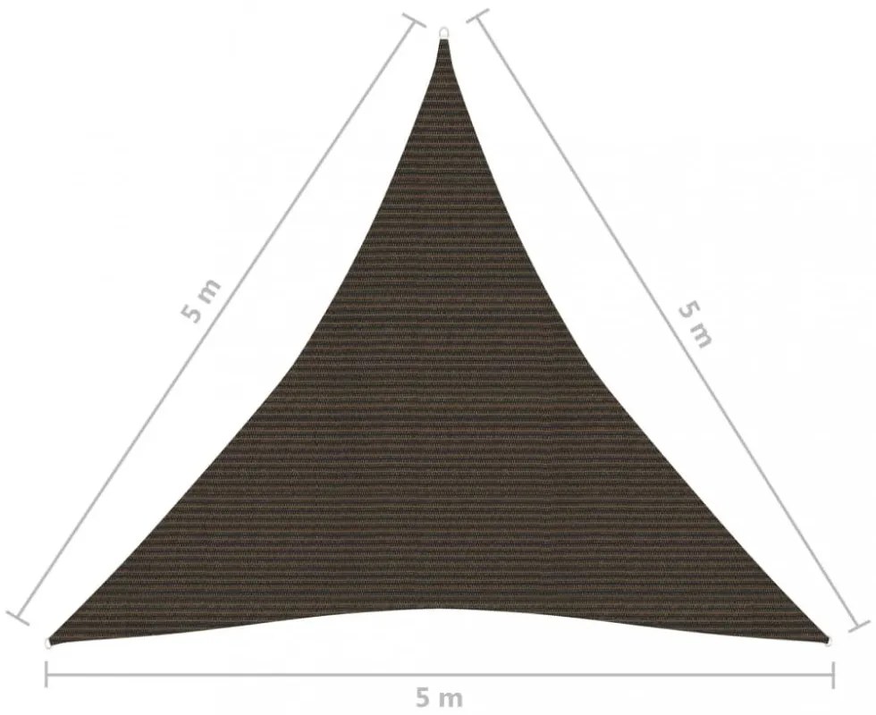 barna HDPE napvitorla 160 g/m² 5 x 5 x 5 m