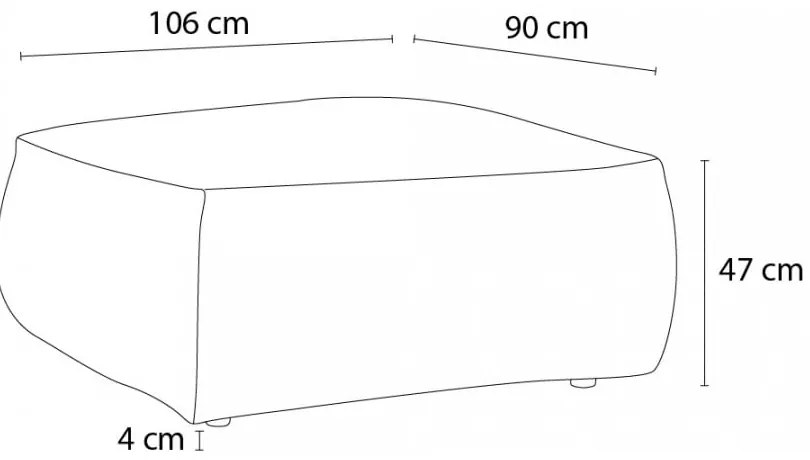 Világos rózsaszín kordbársony lábtartó Voltaire – Bobochic Paris