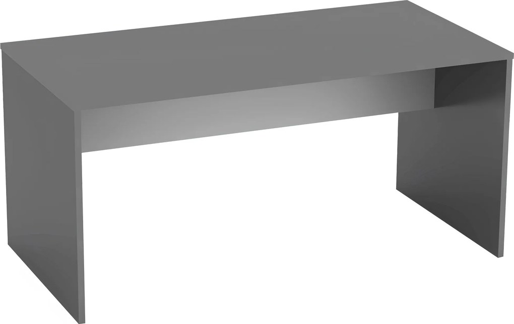 Íróasztal, grafit/féher, RIOMA NEW TYP 16