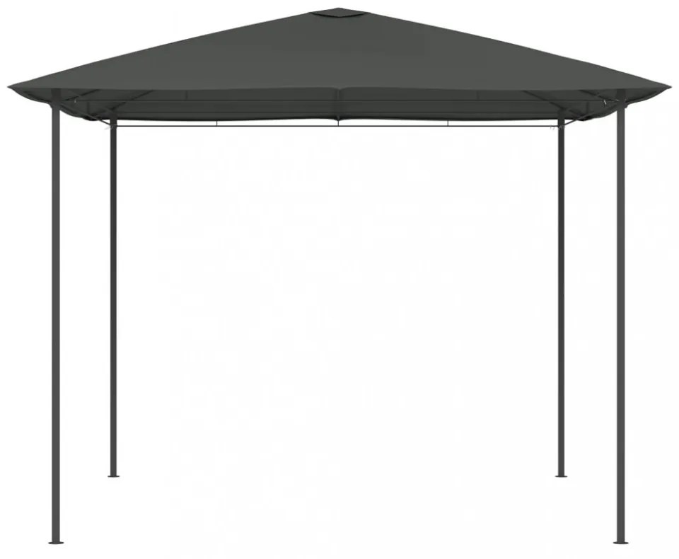 antracitszürke pavilon 3 x 3 x 2,6 m 160 g/m²