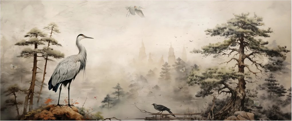 Kép - Rajzfilm tájkép (120x50 cm)