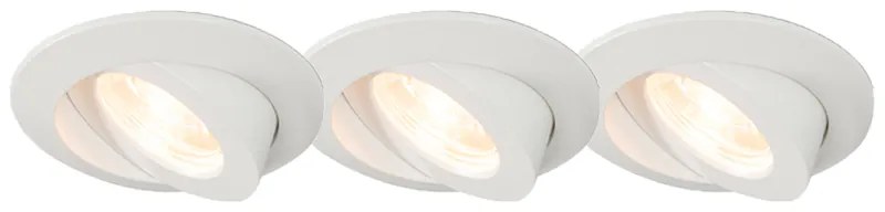 3 db-os beépített spotlámpa készlet fehér LED-del IP44 - Relax LED