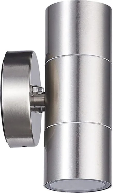 POLUX 208835 OLIMP Modern Kültéri Fali Lámpa Ezüst GU10 IP44