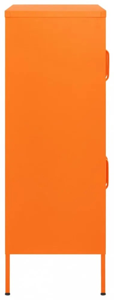 narancssárga acél tárolószekrény 80 x 35 x 101,5 cm