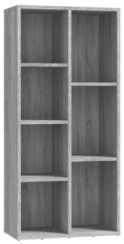 szürke sonoma színű könyvszekrény 50 x 25 x 106 cm
